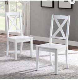 White Dining Chairs - Set of 2