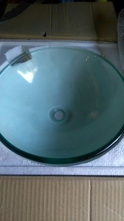 Glass sink bowl