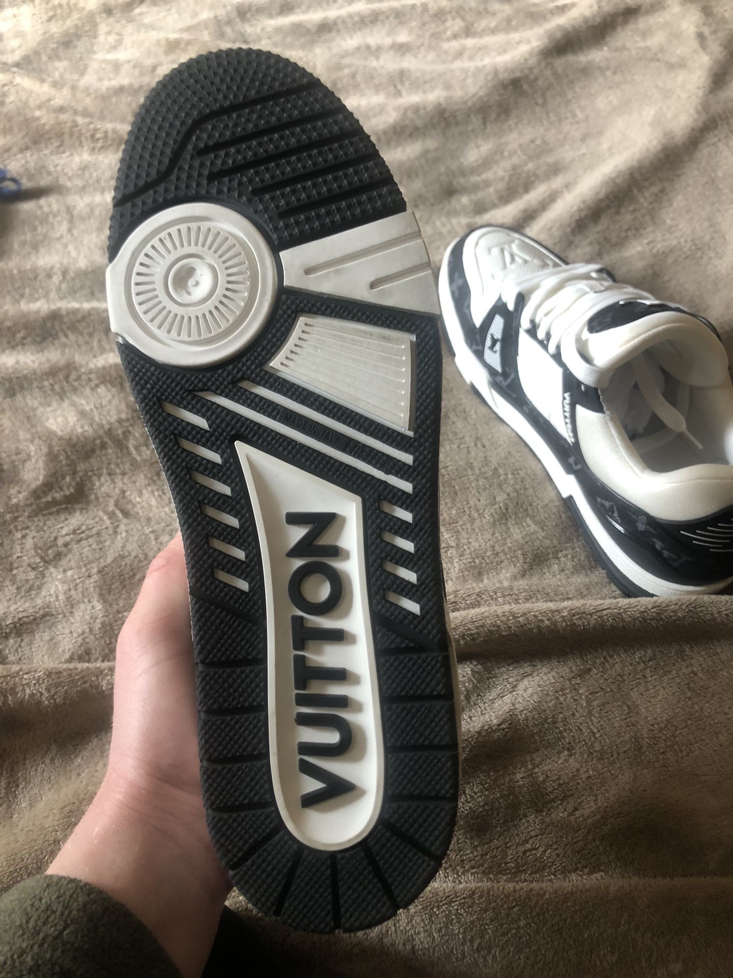 Louis Vuitton LV Trainer Black White Size 10 for Sale in Queens, NY -  OfferUp
