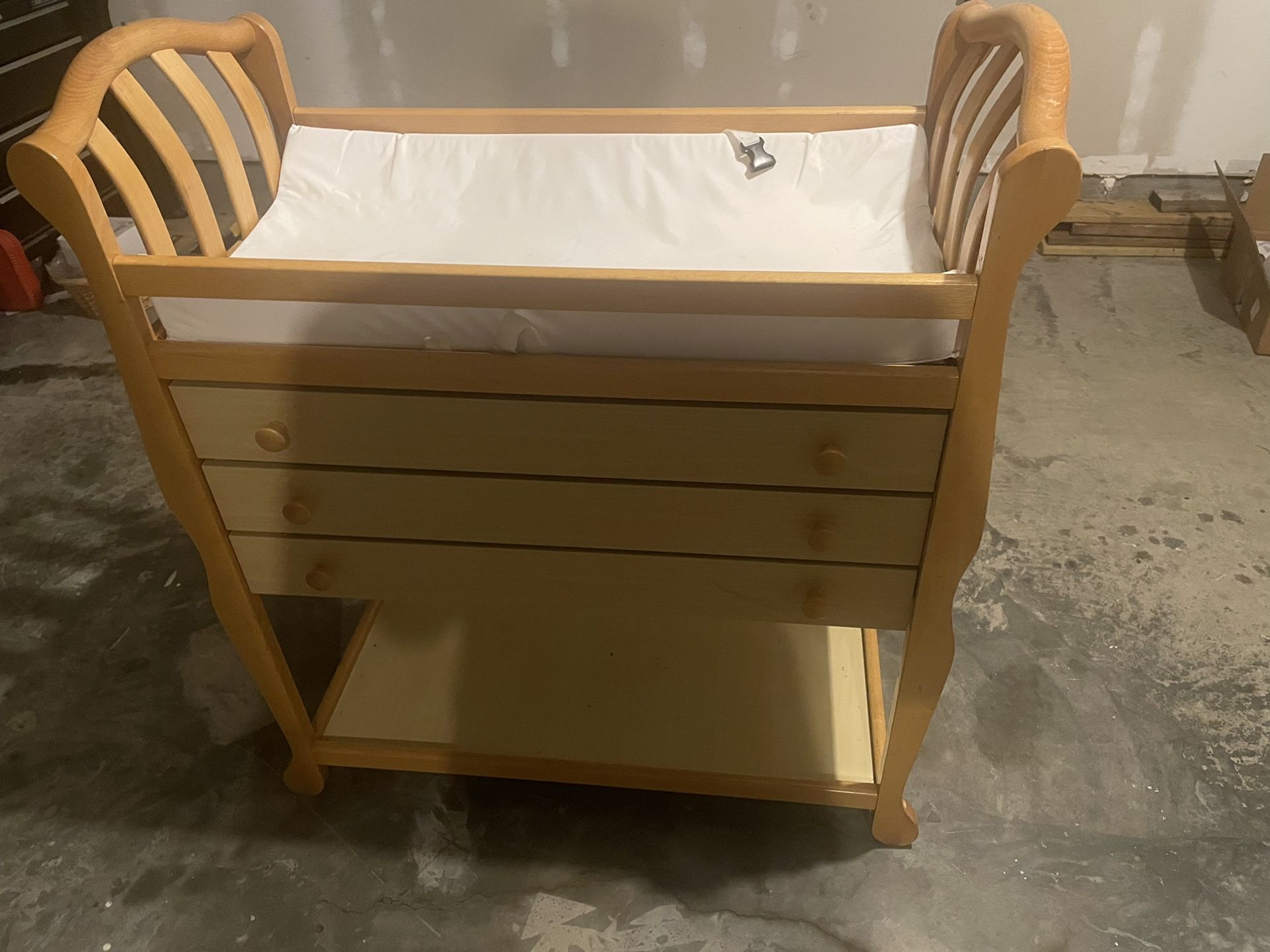 Diaper changing table, Real Wood