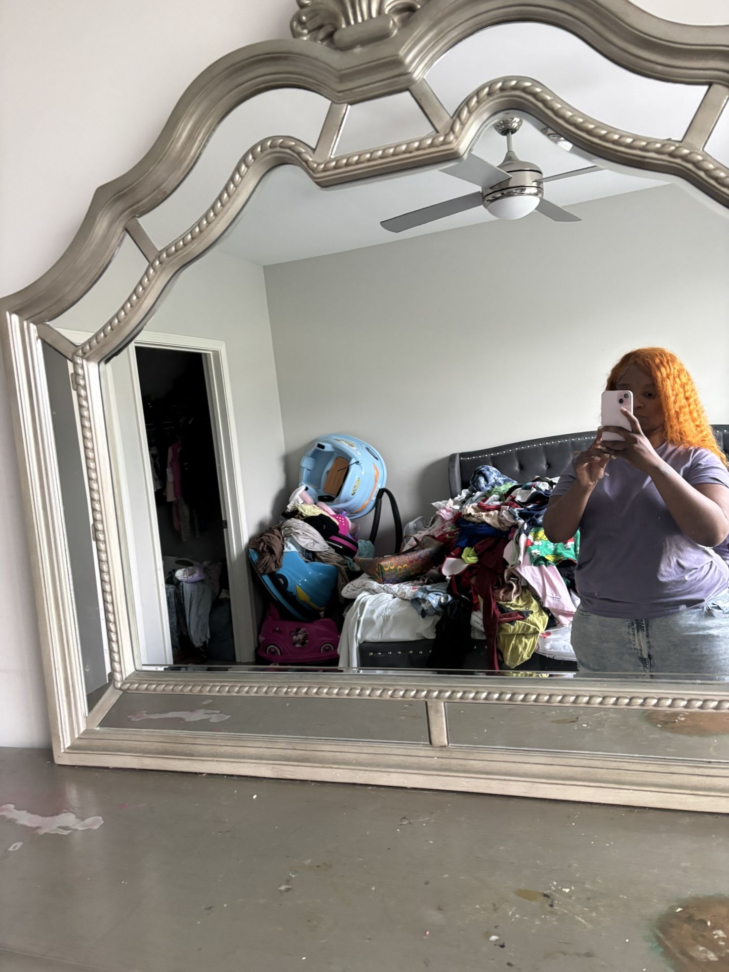 Mirror with dresser