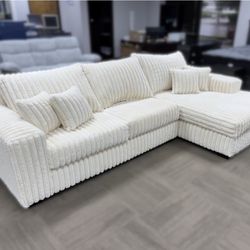 New Ivory Sectional Sofa, Including Free Delivery Pay Upon Arrival