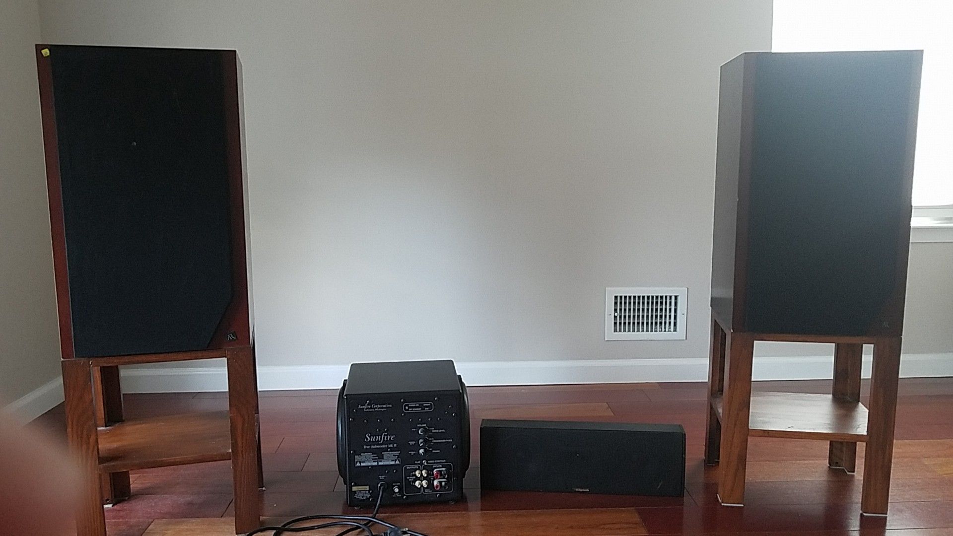 Acoustic Research speakers and Sunfire subwoofer