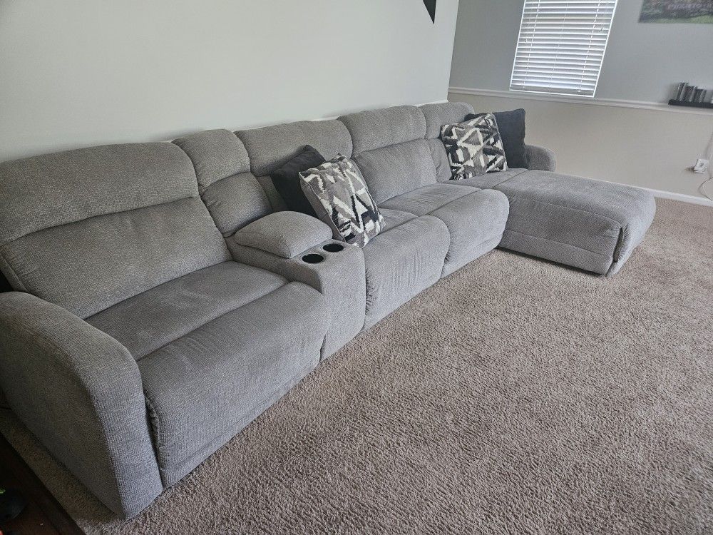 Sectional W Chaise Couch Recliner