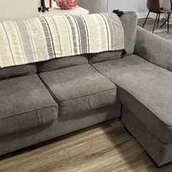 Gray Sectional with Chaise