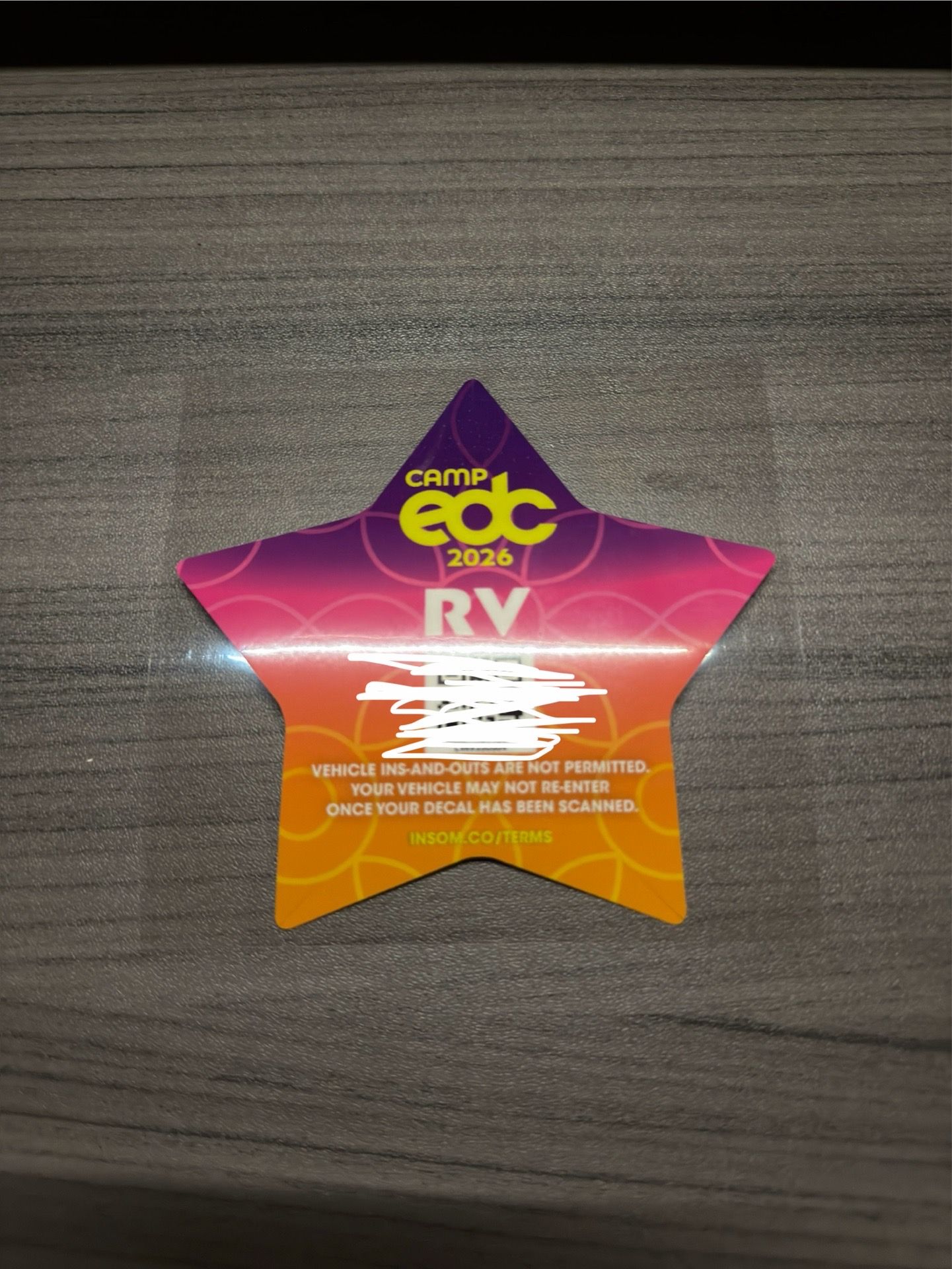 EDC RV Camp Pass
