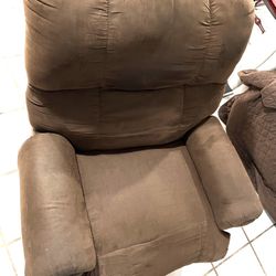 Brown Reclining Sofa