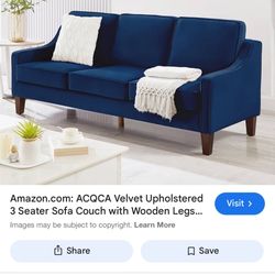 New Velvet 3 Seat Sofa 