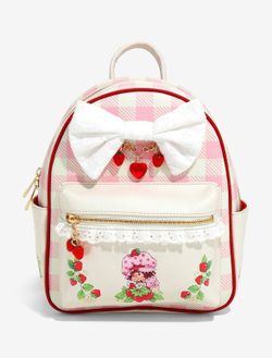 Strawberry Shortcake Gingham Bow Mini Backpack & Bow Wallet  display picture 1