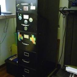 Commercial Black Metal Filing Cabinet