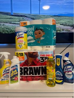 Lysol cleaning supplies