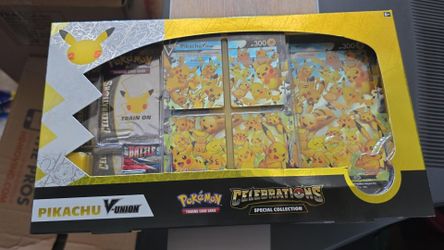 Pikachu V union Celebrations box