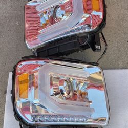 14-15 Gmc Sierra 15-19 Sierra 2500HD 3500HD LED DRL Projector Headlights Luces Focos Micas Faros Faroles Headlamps 