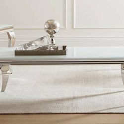 Timeless Elegance with Modern Flair! Coffee Table With White Glass Top! WOW!