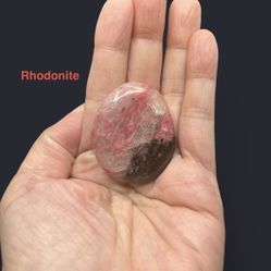 Rhodonite Genuine Palm Stone from Madagascar 34g RARE