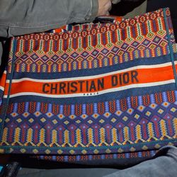 Dior Book Embroidered Canvas Tote