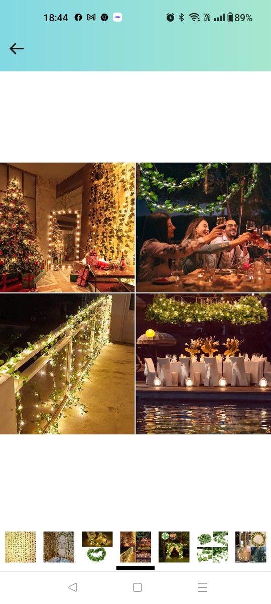 12 Pack×2bag Fake Vines for Room Decor with 100 LED String Light Artificial Ivy Garland Hanging Plants Faux Greenery Leaves Bedroom Aesthetic Decor f