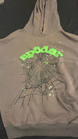 Sp5der size medium gray and green