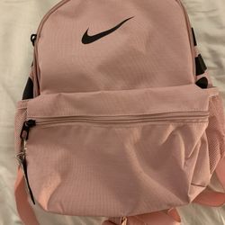 Nike Mini Backpack With Front Pocket, Light Pink. 