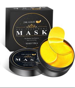 Under Eye Patches for Wrinkles - 24K Gold Under Eye Patches for Puffy Eyes & Dark Circles - 60pc Under Eye Mask Retinol for Puffiness - Hydrating Unde