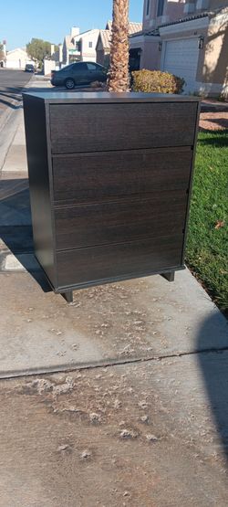 Dark Brown 4-Drawer Tall Dresser