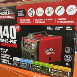 Lincoln Electric Weld-Pak 140 Amp MIG and Flux-Core Wire Feed Welder, 115V, Aluminum Welder with Spool  New 