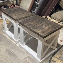 2 Farmhouse Style End, Tables