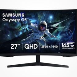New Samsung Odyssey G5 27” QHD Curved Gaming Monitor