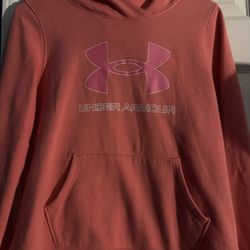 Pink under armour hoodie 