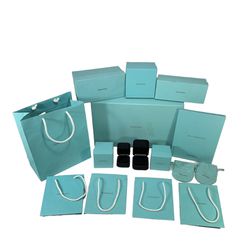 Authentic Tiffany & Co. ~ 6 Boxes, 5 Bags, 2 Pouches, 2 Ring Box & More (empty)