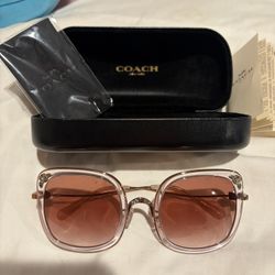  Brand New Pink Coach Women’s Sunglasses - $125 