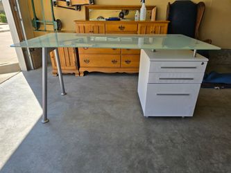 Frosted Glass Desk