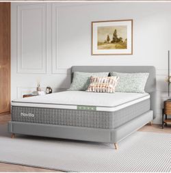 🔥 Brand New Novilla King Size 12” Gel Memory Foam Hybrid Mattress – Sealed in Box