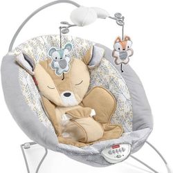 Fisher-price Baby Bouncer With Music, Nature Sounds And Soothing Vibration  Feature, Plus Free Play Mat