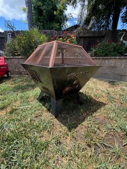 Heavy duty Steel Firepit with lazar cutouts