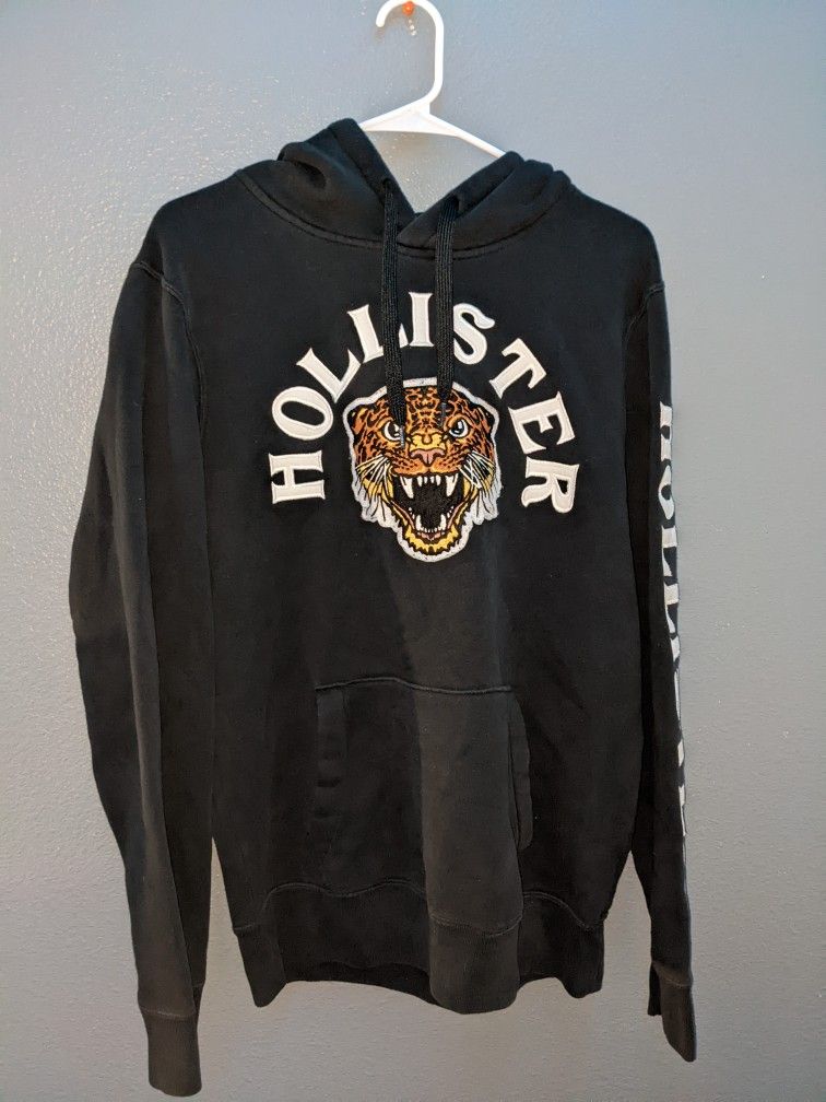 HOLLISTER Black Tiger Patch Hoodie