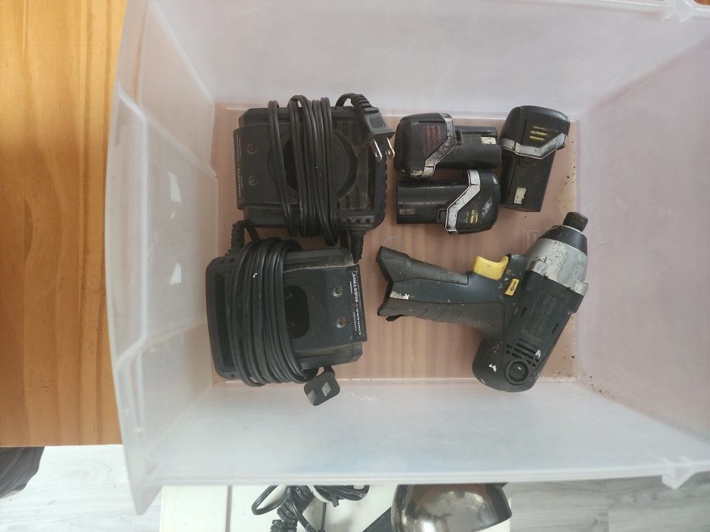 Cordless Impact Drill 1/4" ,$40.   12v. Lithium Ion Battery