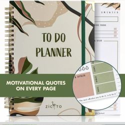 Beautiful To Do List Notebook - Aesthetic Daily Planner to Easily Organize Your Tasks And Boost Productivity - Stylish Undated Planner And School or O