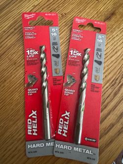 Milwaukee Red Helix 5/16" Cobalt Drill Bits – 2 Pack