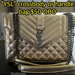 “ysl” Crossbody Or Handle Bag