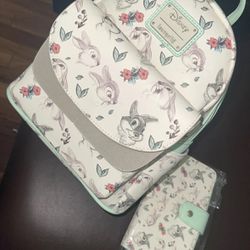 Loungefly X Eight3Five Disney Thumper Mini Backpack Wallet Set *Exclusive*