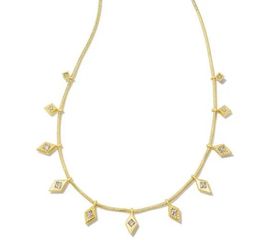 NWT Kendra Scott Gold Crystal-Accent Multi-Drop Necklace