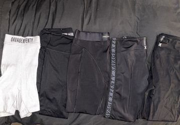 4 SAVAGE X FENTY & 1 VICTORIAS SECRET Large 12/14 Leggings / Biker Shorts