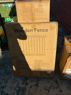 Natural wood baby gate