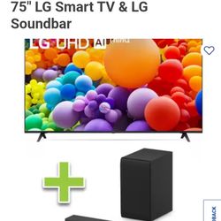 2025 Brand New 75' QThin LG Smart TV 