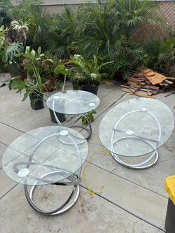Living room glass tables