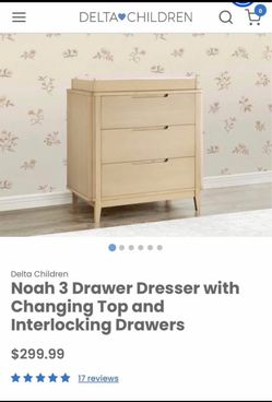 Delta Children Noah 3 Drawer Dresser with Changing Top
