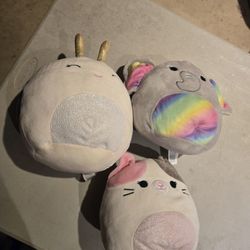 3 Medium Squishmallows 