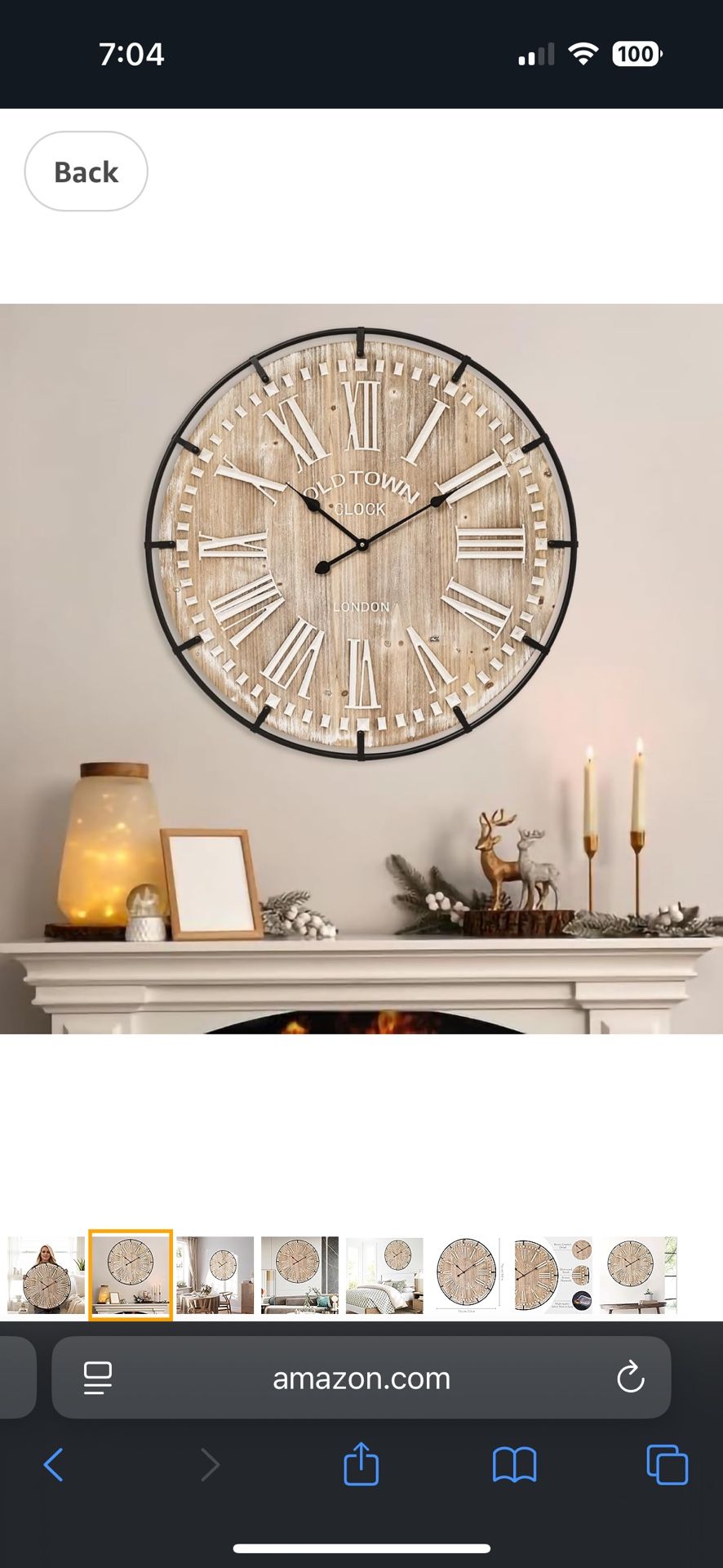 Country Modern 30 Inch Clock