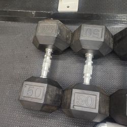 50lb And 45lb Dumbbells 
